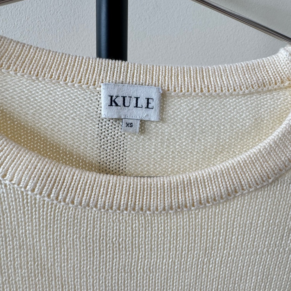 KULE Ivory Crew Neck Sweater